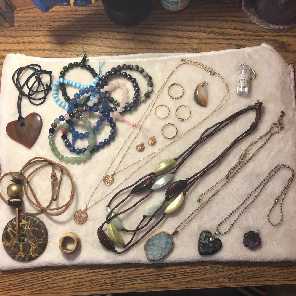 Mother Nature Gaia Fairycore fashion jewelry bundle necklace bracelet rings